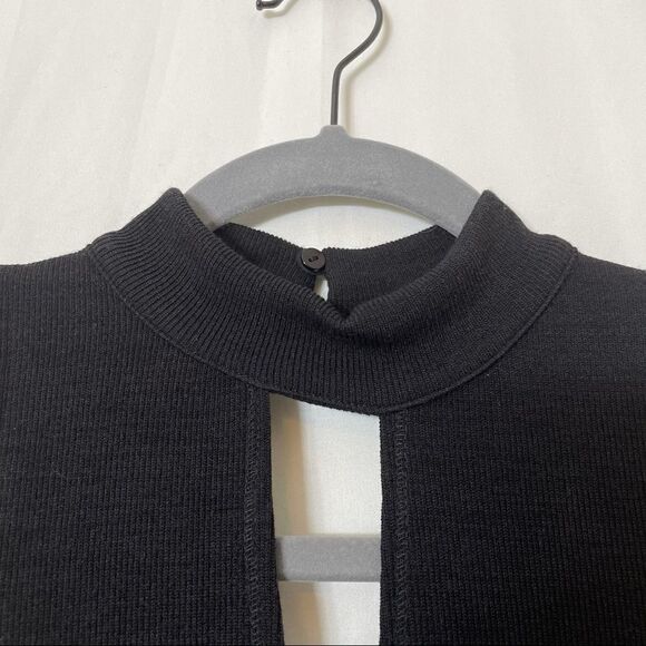 ASTR Cutout Knit Bodycon Dress Black New - Picture 6 of 10